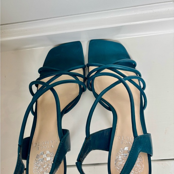 Teal Strappy Heeled Sandals - Picture 5 of 6